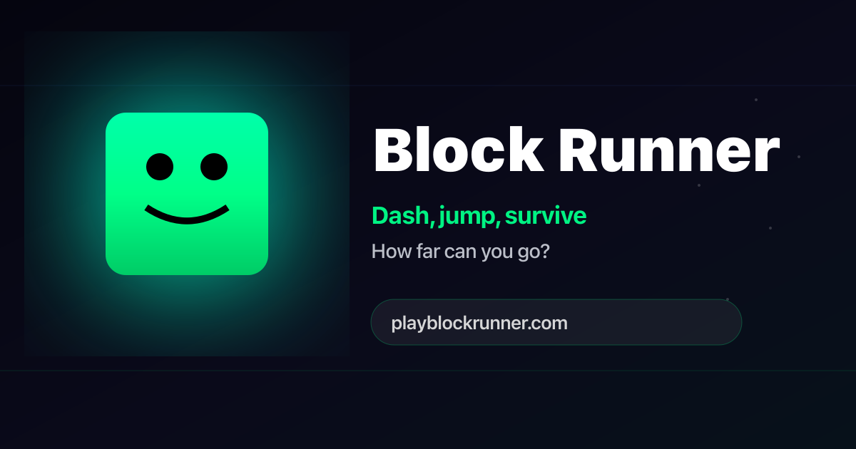 Square Block Runner Block Runner — Run, Jump, Survive | Free Endless Runner Game